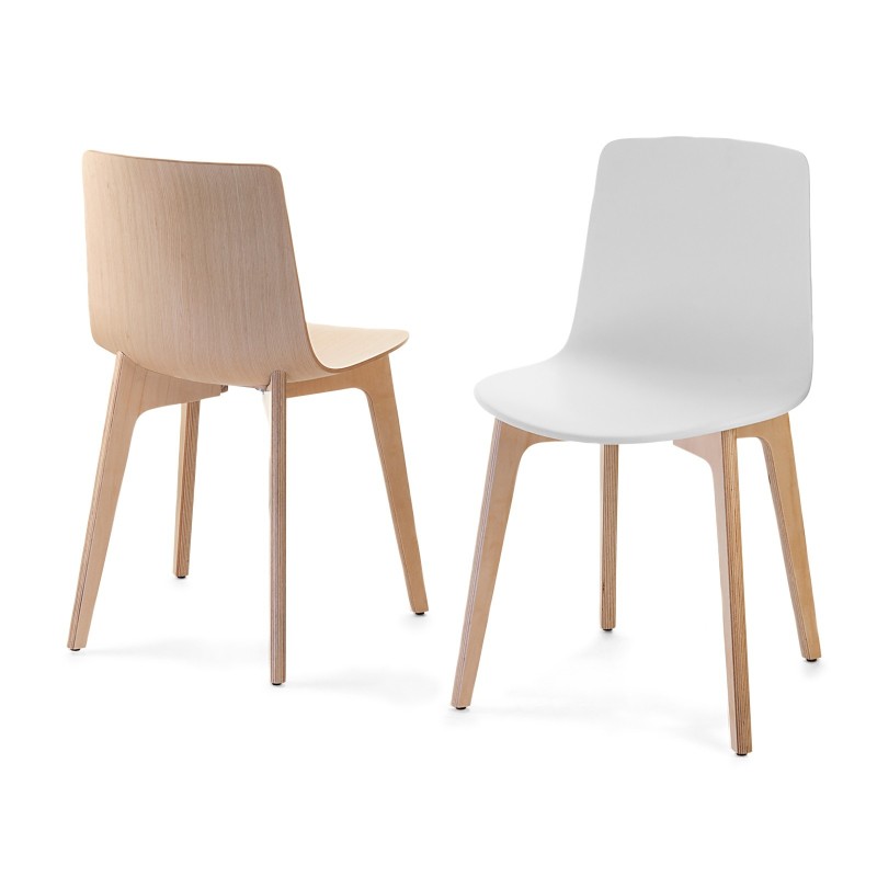Silla de diseño Lottus Wood de ENEA