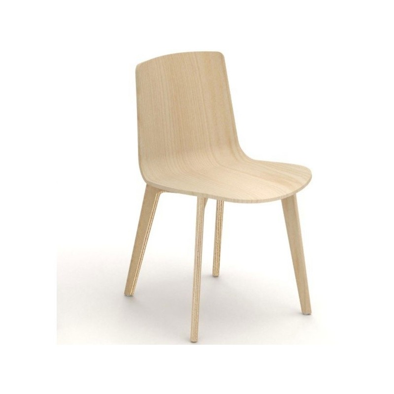 Silla de diseño Lottus Wood de ENEA