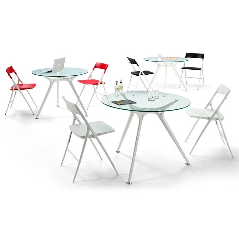 Mesa Redondas de cristal translúcido Arkitek de Actiu