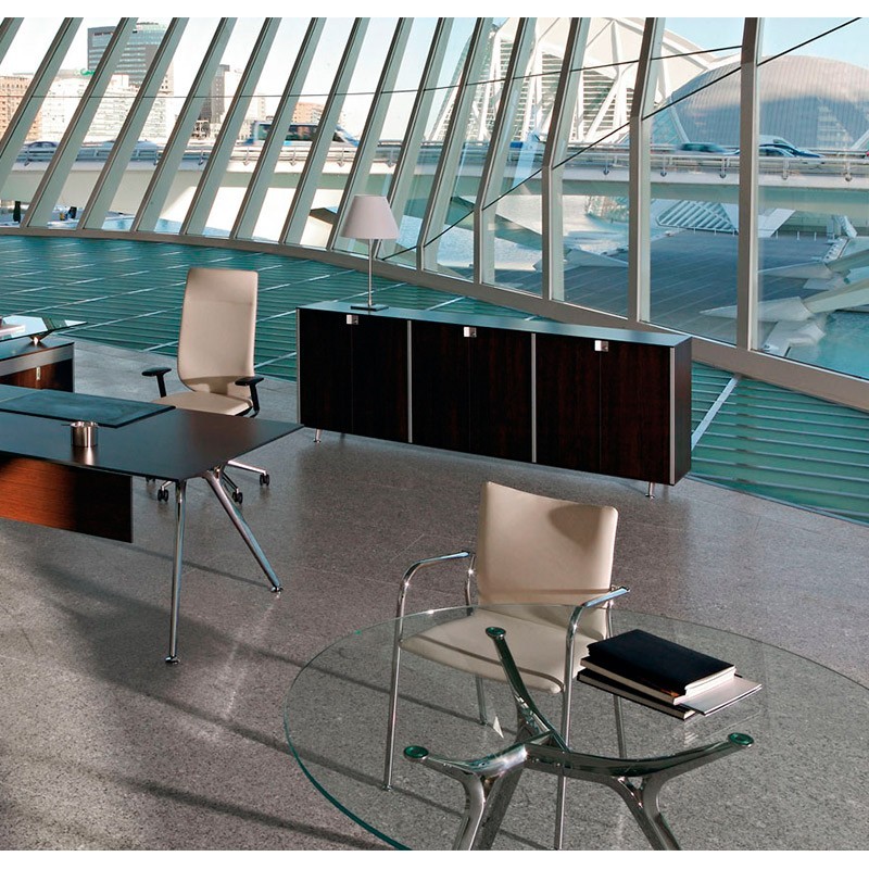 Mesa Reunión Redonda de cristal translúcido Arkitek de Actiu