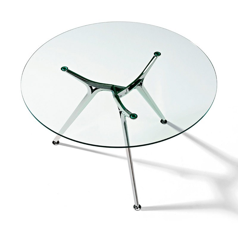 Mesa Reunión Redonda de cristal translúcido Arkitek de Actiu