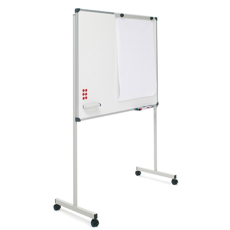 Pizarra Mural de Acero Vitrificado con Soporte en T de Sisplamo