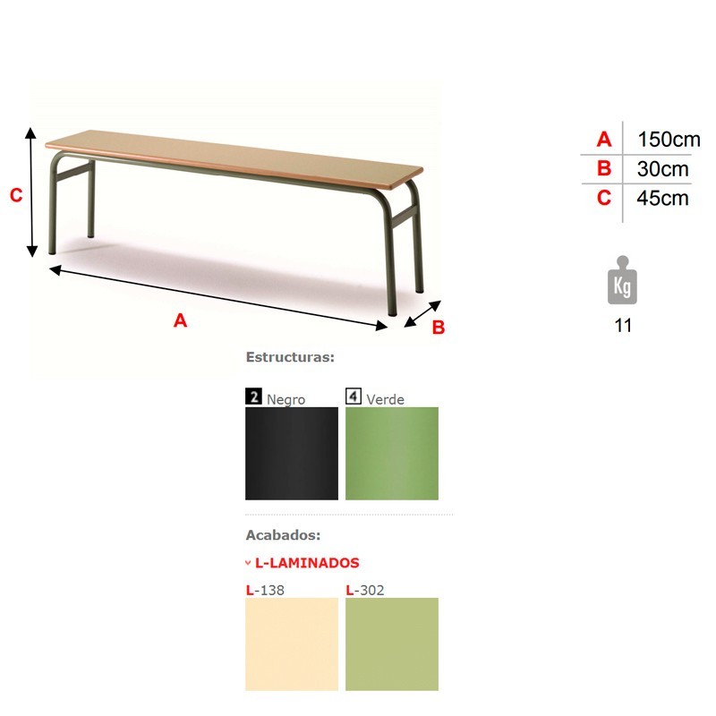 Banco de Aula Modelo 289 de Tagar