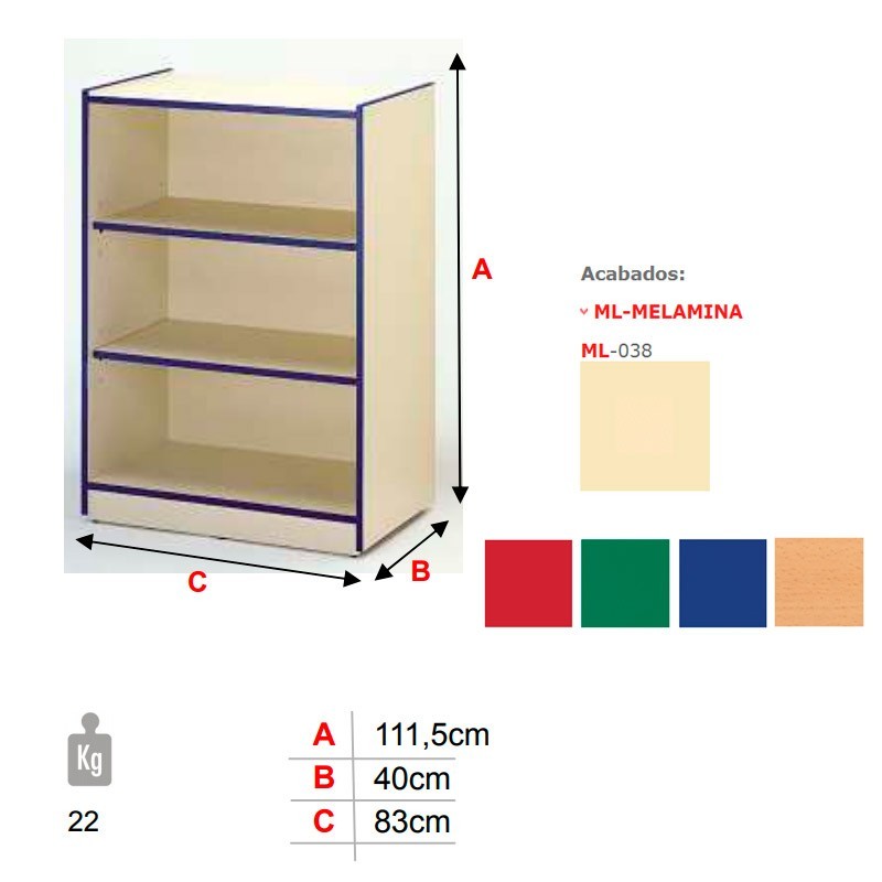 Estantería de Aula Modelo 214 de Tagar