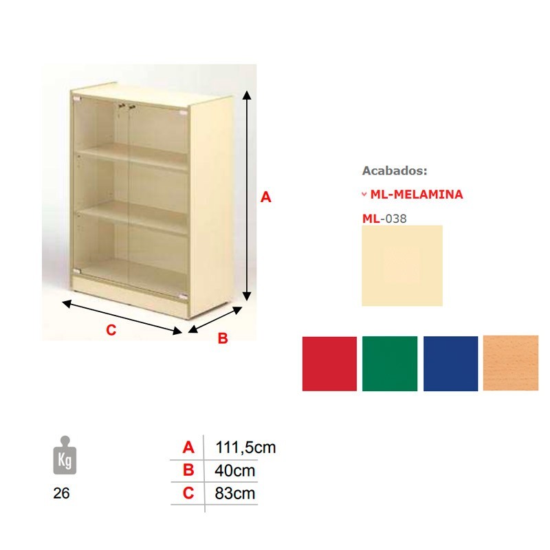Vitrina de Aula Modelo 216 de Tagar
