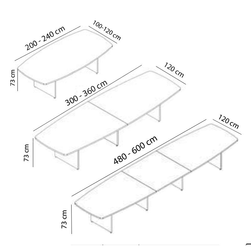 Dimensiones Mesa de sala de reuniones Ceres de Ismobel oferta
