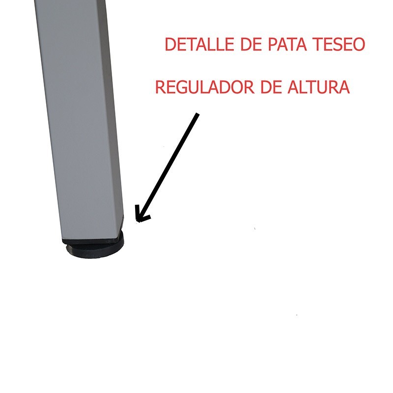 Mesa Operativa de Cristal con Ala de la Serie Teseo