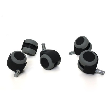 Juego de 5 Ruedas para Parquet o Suelos Duros Autofrenante