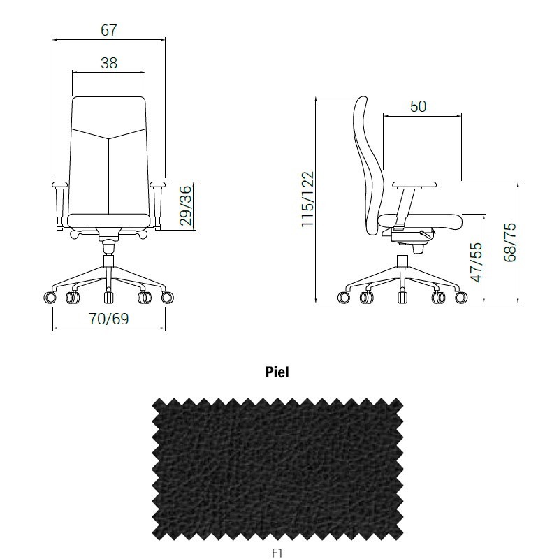 Silla de Dirección XL de DILEOFFICE