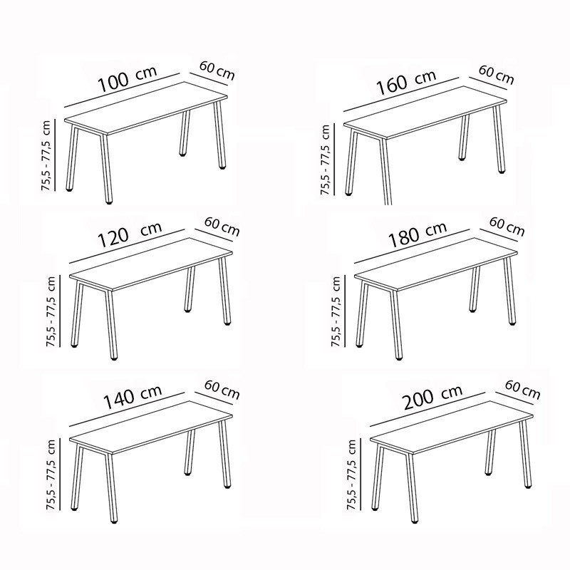 Dimensiones mesa de Formación Torii de Kesta