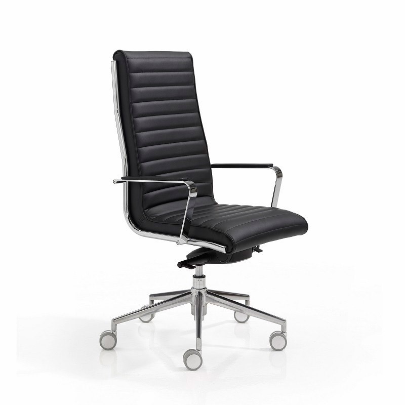 Sillón de Dirección Trinity de DileOffice Negro lateral