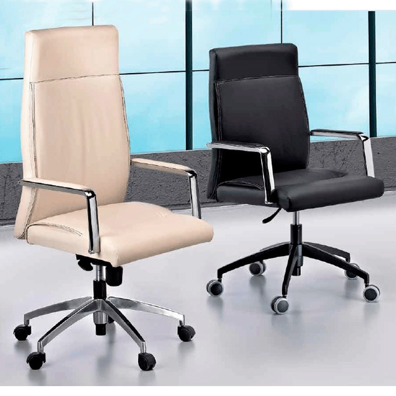 Silla Directiva PALACE de Luyando en piel negra o blanca