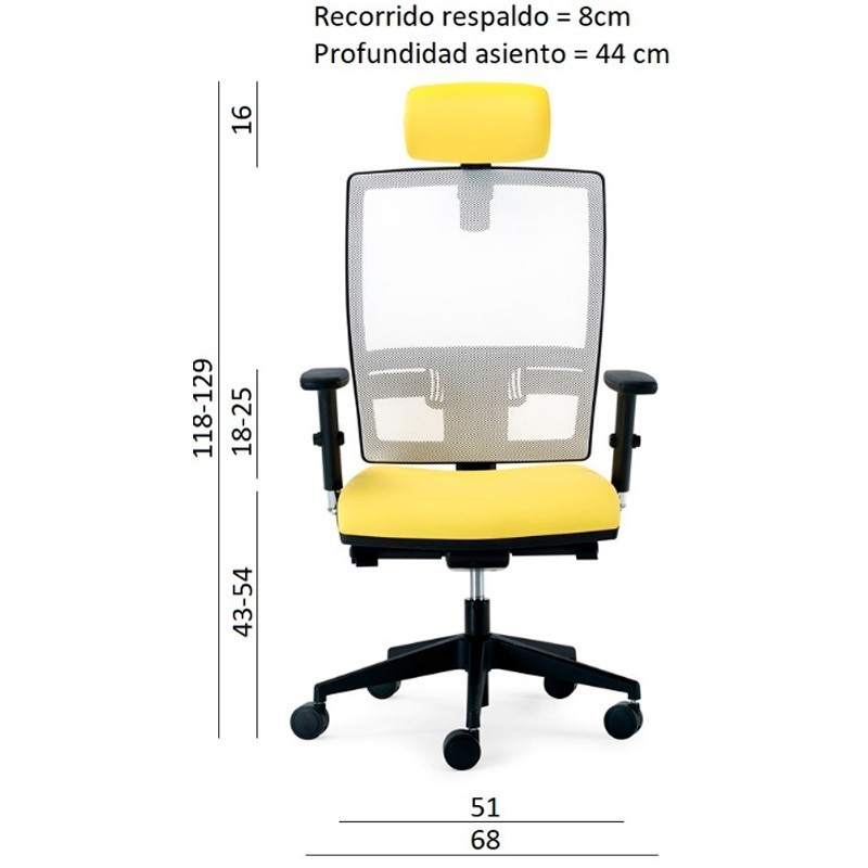 ▷ Silla Ergonómica New Passion Top de Luyando - Oficinas Montiel