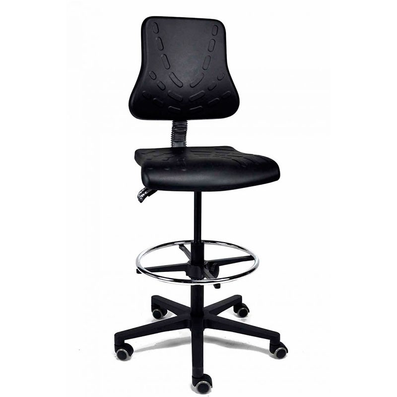 Taburete Negro Serie 500 de Herpesa - Oficinas Montiel