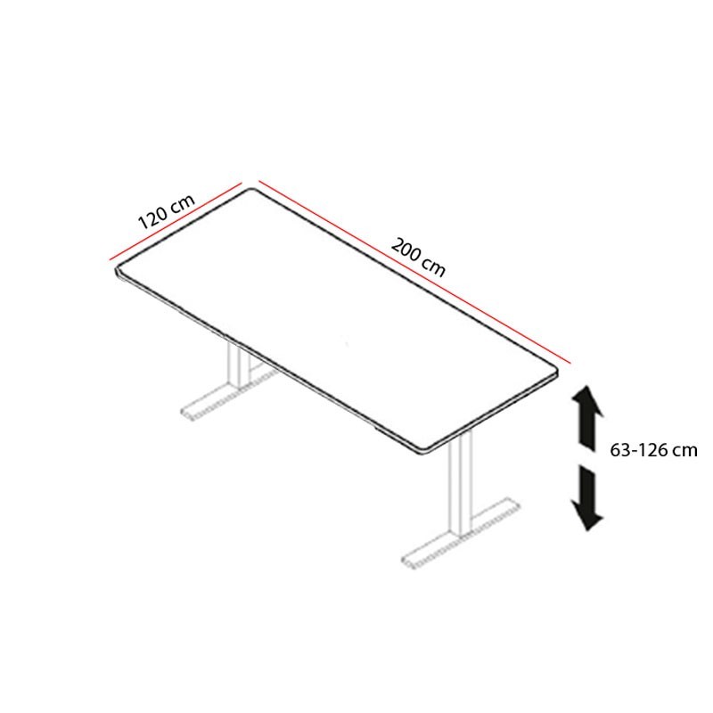 Mesa de Oficina Eléctrica Elevable Adapta de Herpesa - Montiel