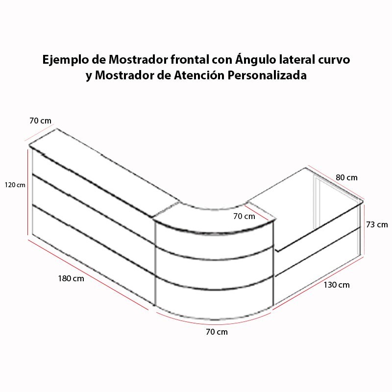 ▷ Mostrador Angular R3 de Herpesa - Oficinas Montiel