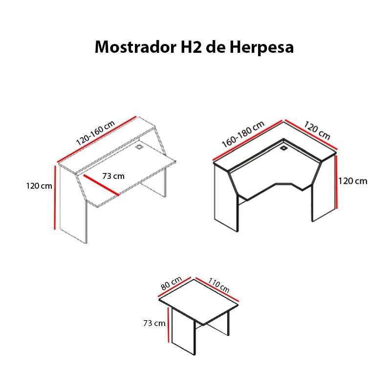 ▷ Mostrador H2 de Herpesa - Oficinas Montiel