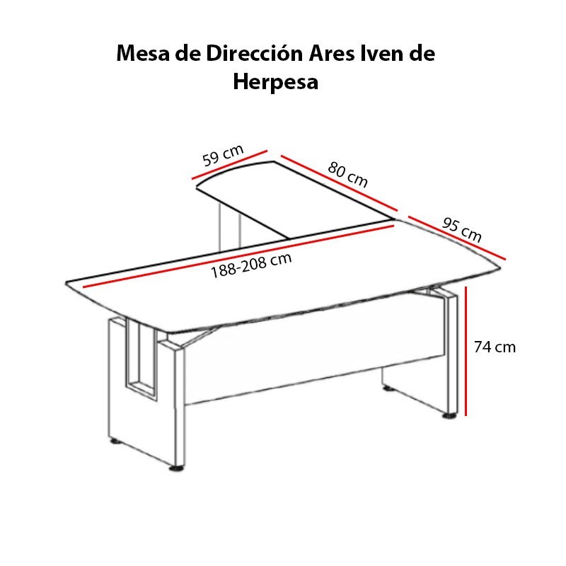 ▷ Mesa Dirección Ares Serie Iven de Herpesa | Oficinas Montiel