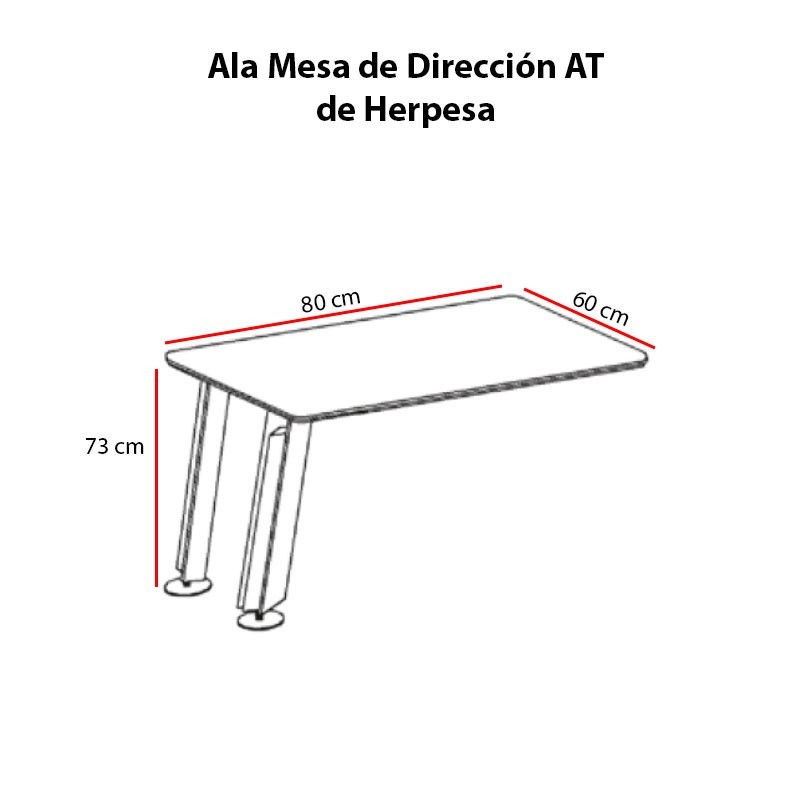 ▷ Mesa de Despacho con Cajones AT de Herpesa - Oficinas Montiel