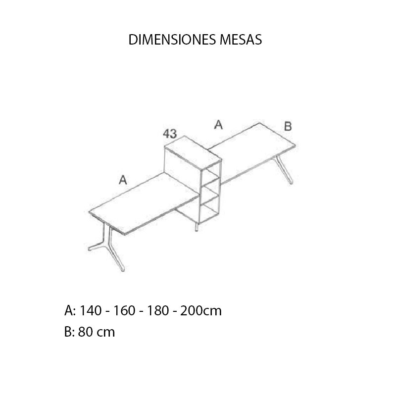 ▷ Multipuesto Doble + Mueble Central Maya de Ismobel - Montiel