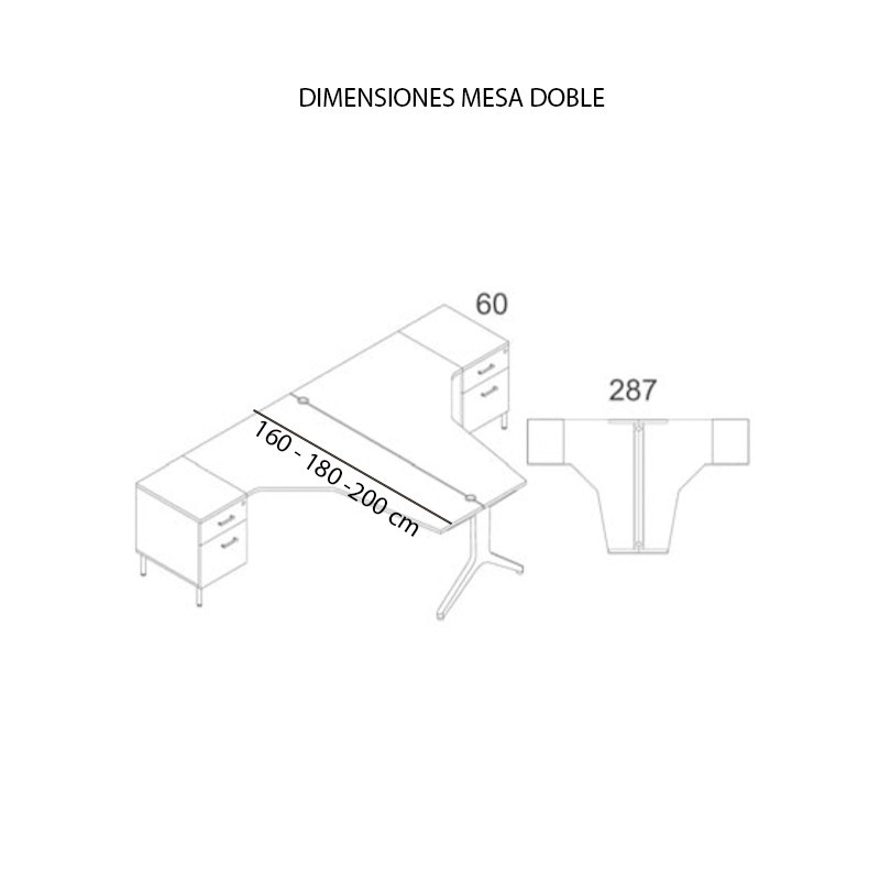 Mesa dos Puestos Maya de Ismobel - Oficinas Montiel