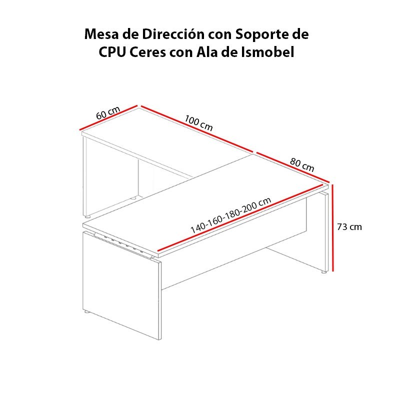 Mesa de Dirección Ceres con Ala de Ismobel - Montiel