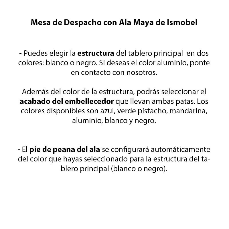 ▷ Mesa de Dirección con Ala Maya de Ismobel | Oficinas Montiel