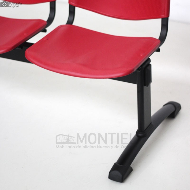 Bancada LEO 3 Plazas Polipropileno de Kunna - Oficinas Montiel