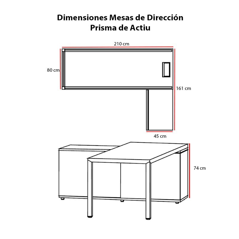 ▷ Mesa Dirección PRISMA de ACTIU - Oficinas Montiel