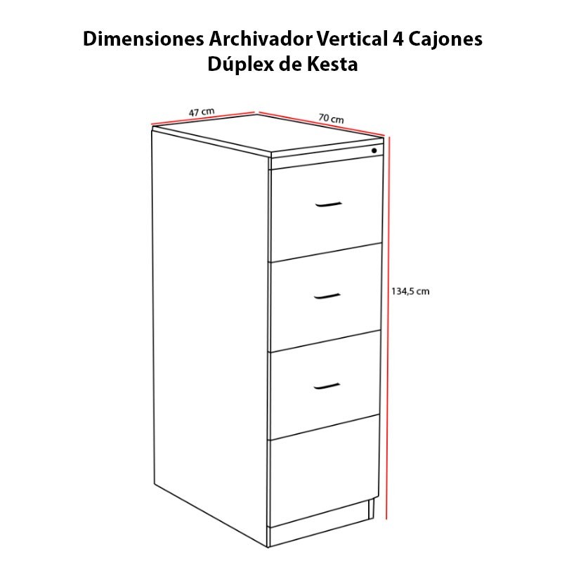 ▷ Armario Archivador 4 cajones de Kesta - Montiel