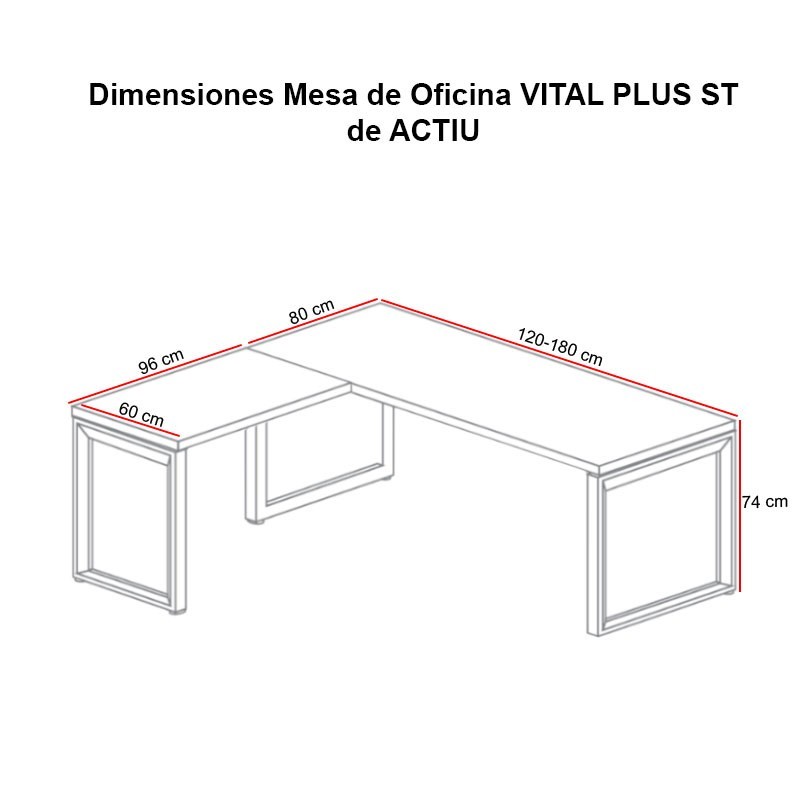 Mesa de Oficina Vital plus ST de Actiu - Montiel