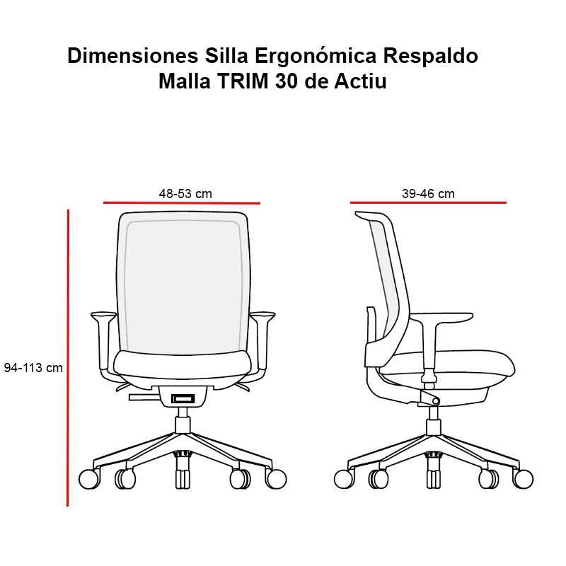 Silla Ergonómica Respaldo Malla TRIM 30 de Actiu - Montiel