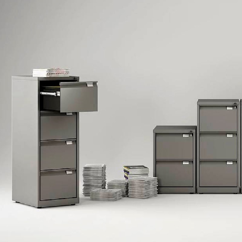 Archivador vertical negro para oficina