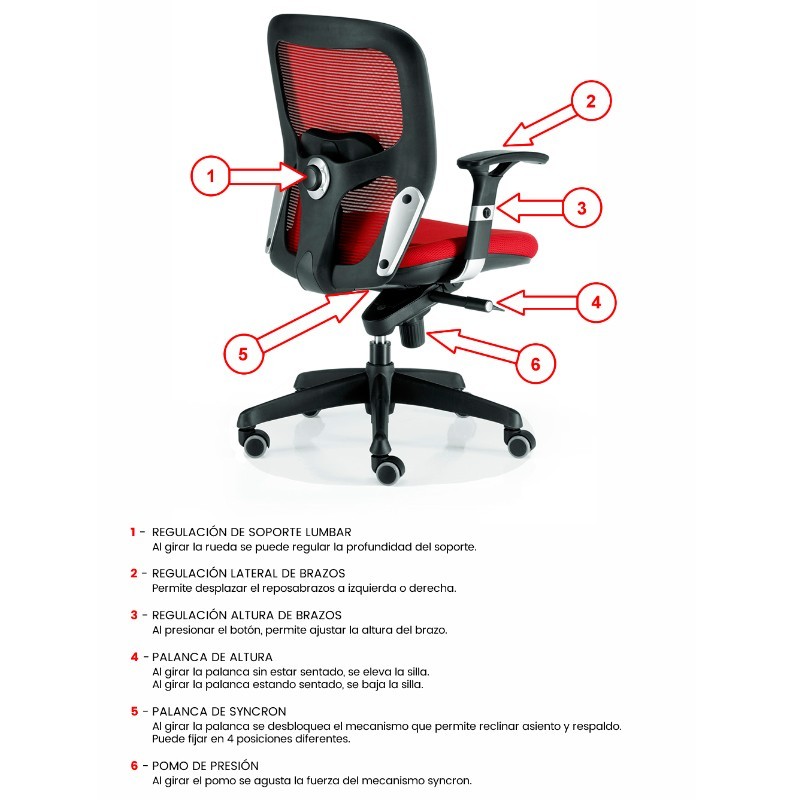 ▷ Silla Ergonómica Boston de Euromof - Oficinas Montiel