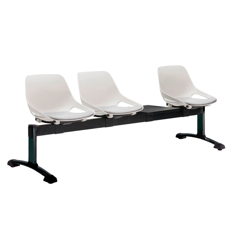 Bancada blanca con patas negras