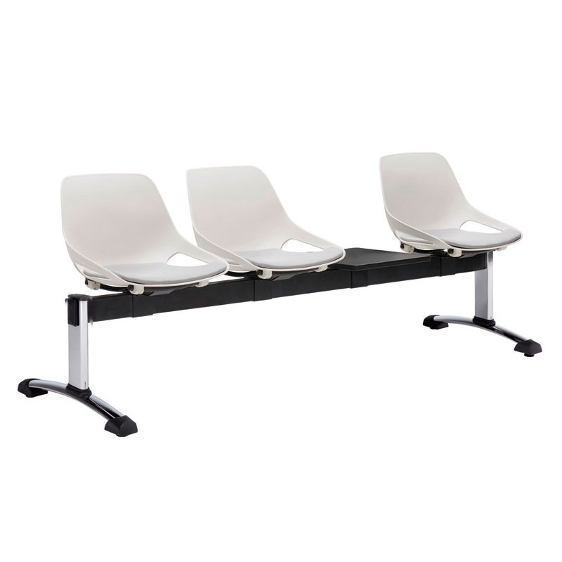 Banco sala de Espera Q5 patas cromadas