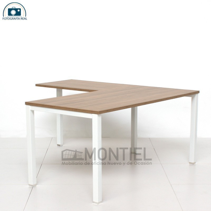 Mesa Escritorio en L Nogal Slow Basic de Kunna - Montiel