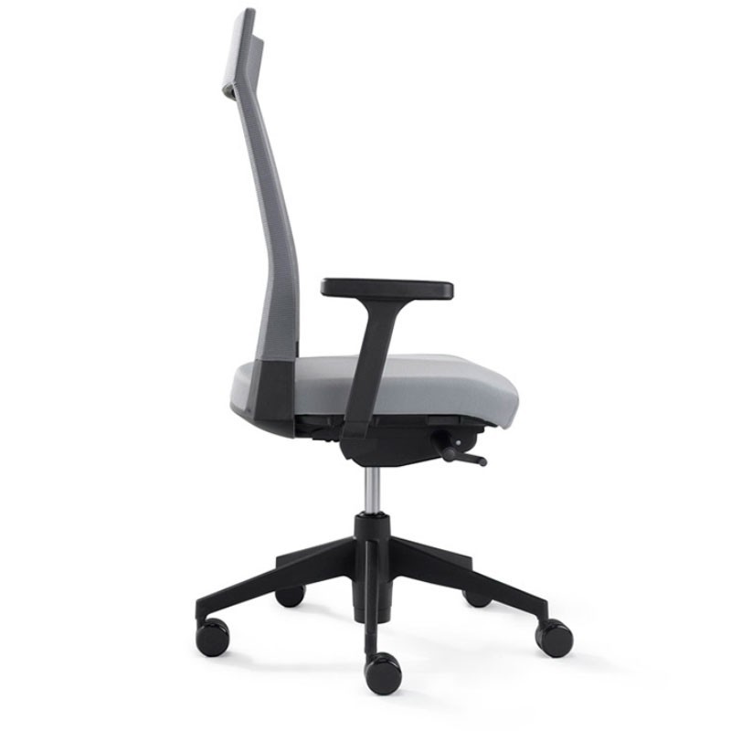 Silla Ergonómica Slat 16 Gris con cabezal de Dynamobel