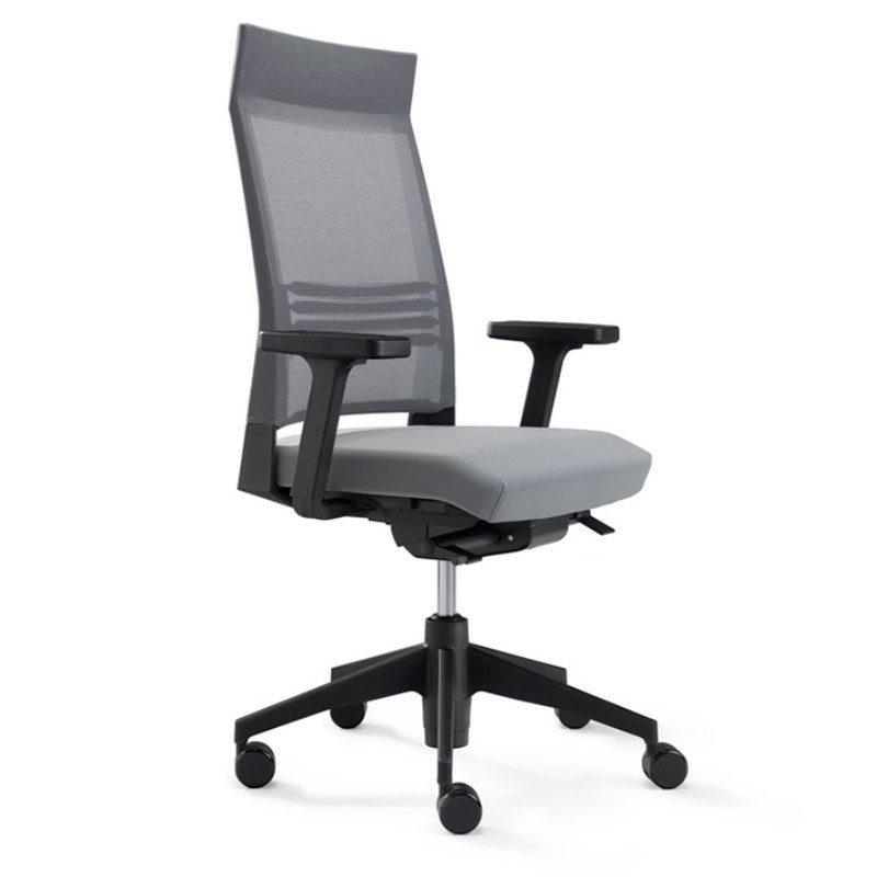 Silla Ergonómica Slat 16 Gris con cabezal de Dynamobel