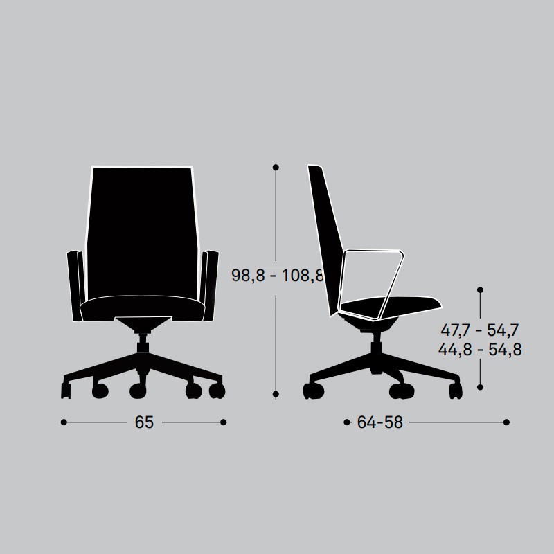 ▷ Silla Giratoria Allure para Oficina de Forma 5 - Montiel