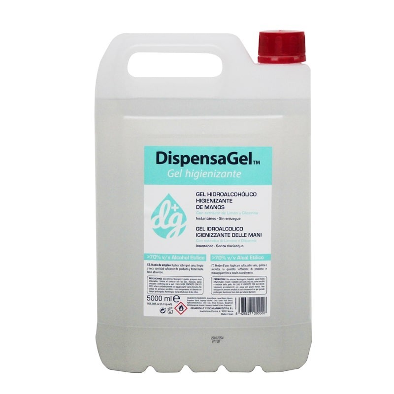 ▷ Garrafa 5 Litros de Gel Desinfectante - Oficinas Montiel