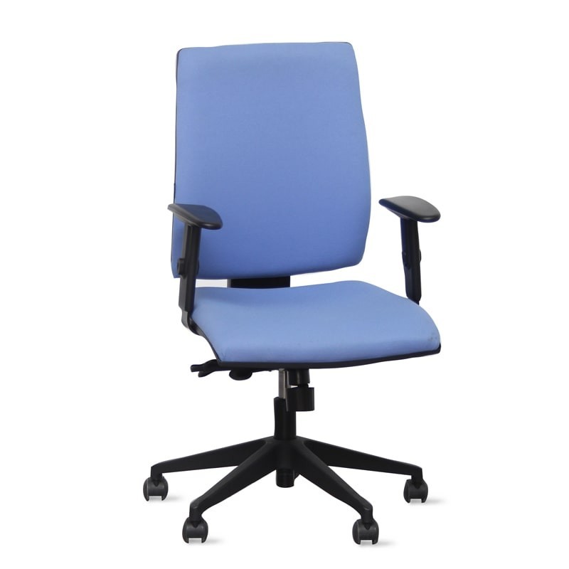 ▷ Silla Ergonómica Tapizada en Azul MM507 - Oficinas Montiel