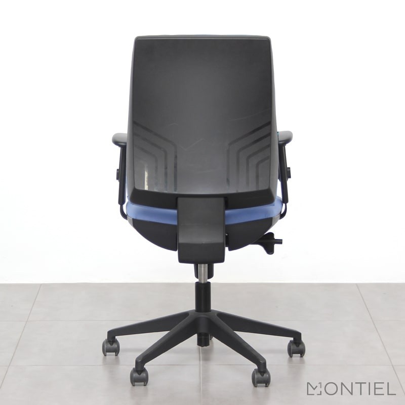 ▷ Silla Ergonómica Tapizada en Azul MM507 - Oficinas Montiel