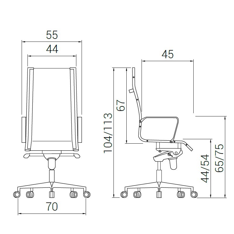 Dimensiones Respaldo Alto