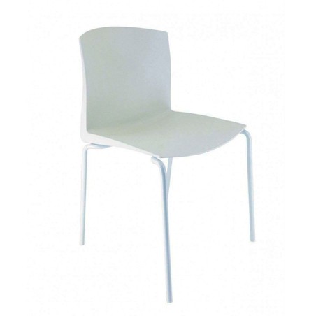 Silla Confidente Blanca Sin Brazos Lira de Kunna - Montiel