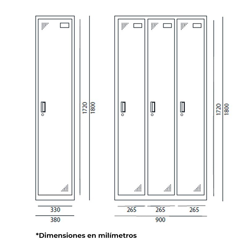 Taquilla Metálica Yakarta para Vestuarios de Euromof - Montiel