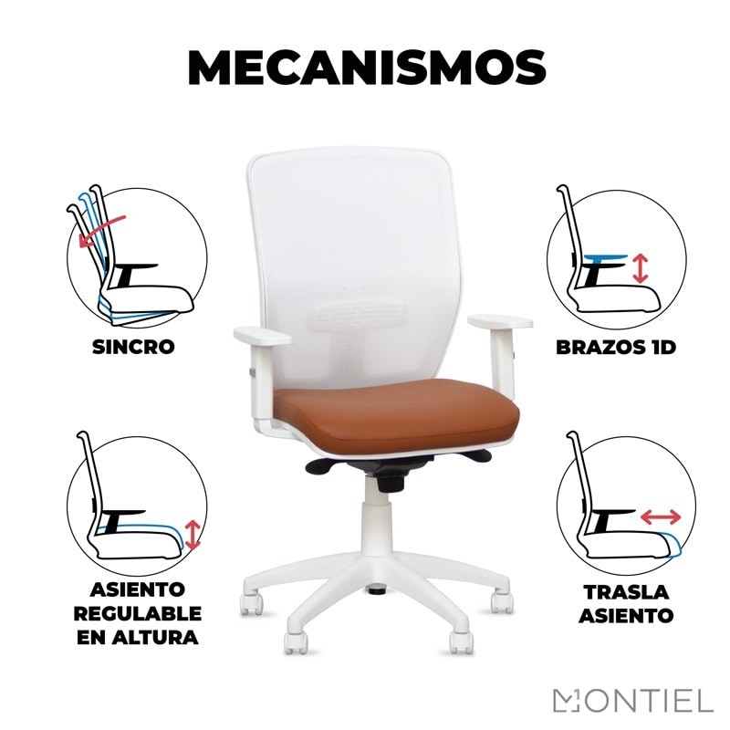 Silla Ergonómica Blanca de Oficina Barata Online