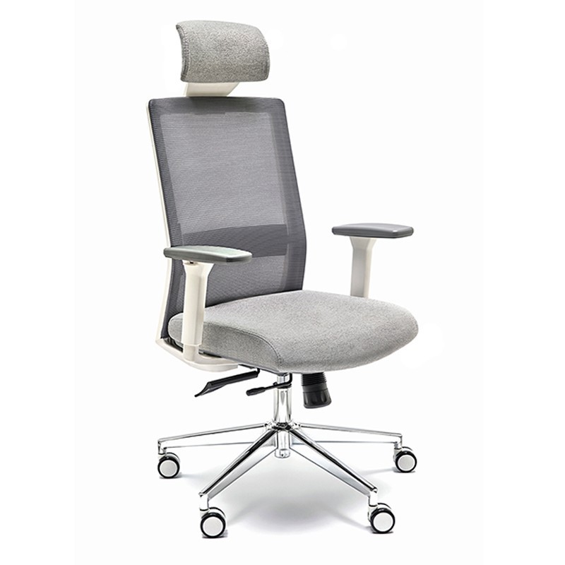 Silla Oficina Ergonómica Blanca  XXL Niza de Euromof