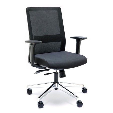 Silla Ergonómica XXL Niza Negra de Euromof