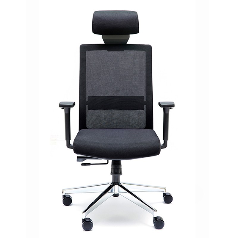 ▷ Silla Ergonómica XXL Niza Negra de Euromof - Oficinas Montiel